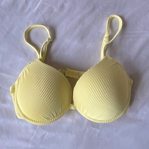 h&m women’s yellow bikini top size 34C